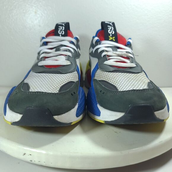 PUMA RS-X Toys Men Sz 12 Sneaker Shoe White Yellow Red Black Suede 369449-02 EUC - Picture 8 of 16